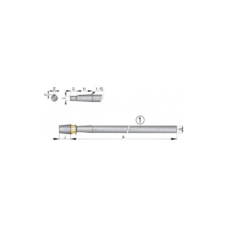 STAINLESS STEEL SHAFT 25mm, LENGTH 1000mm
