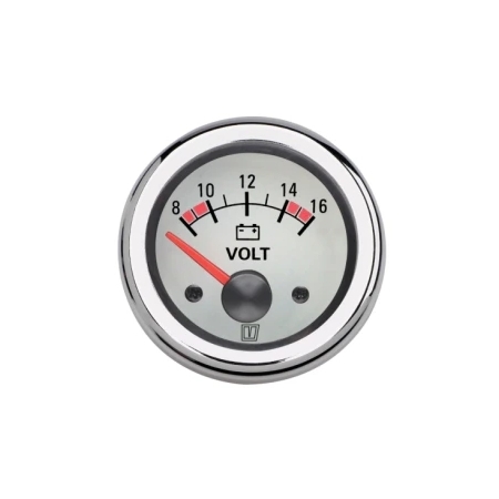 VOLTIMETRO BEIGE, 24 V, (20 - 32V), AGUJERO Ø 52 MM