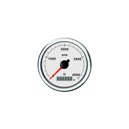 CUENTA-REVOLUCIONES/HORAS BLANCO. 12/24 V. (0-5000 RPM). AGUJERO Ø 100 MM