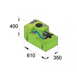 SISTEMA DE AGUA POTABLE CONFORT CON TANQUE 42 LITROS, 12 V