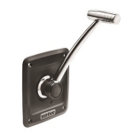 Single lever remote control, side mounting, with stainless steel (AISI 316) handle and T-bar, synthe